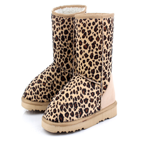 Woman In-tube Leopard snow boots