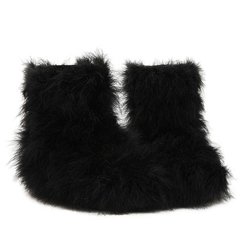 Fahion girl style In-tube black snow boots for woman