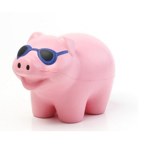 Promotional cool pig shape stress ball