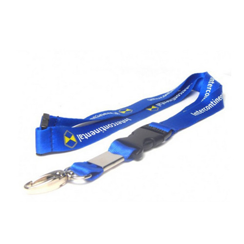 Printed polyester lanyard wtih buckle
