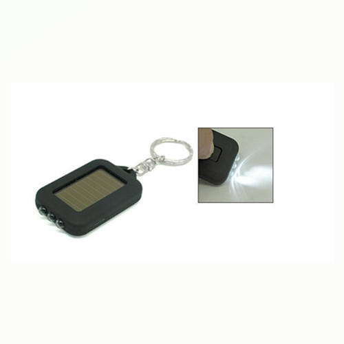 Promotional good quality 3pcs solar flashlight led keychain