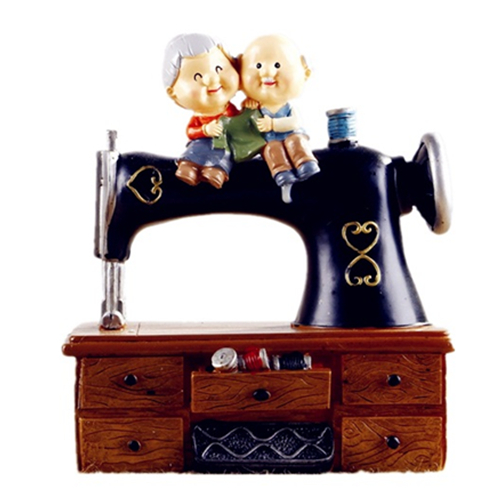 Customized Vintage Sewing Machine Shape Saving box