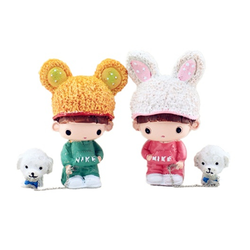 Customized Children with Puppies Characters Shape Money box