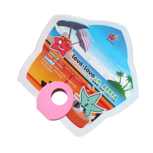 Promotional Star Shape O Handle PP Fan