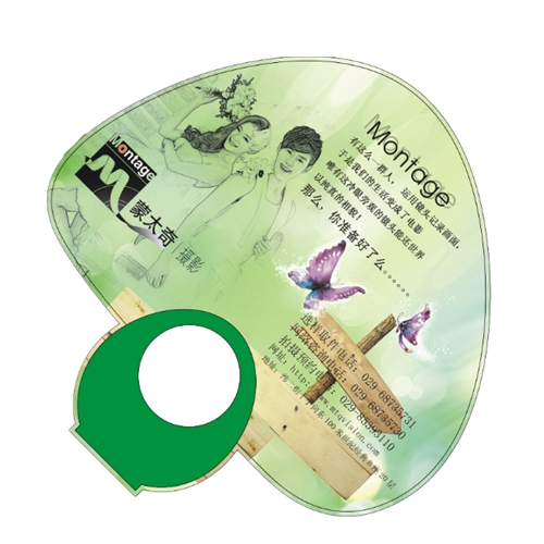 Promotional Mushroom Shape O Handle PP Fan