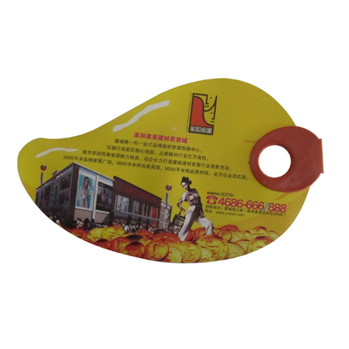 Promotional Mango Shape O Handle PP Fan