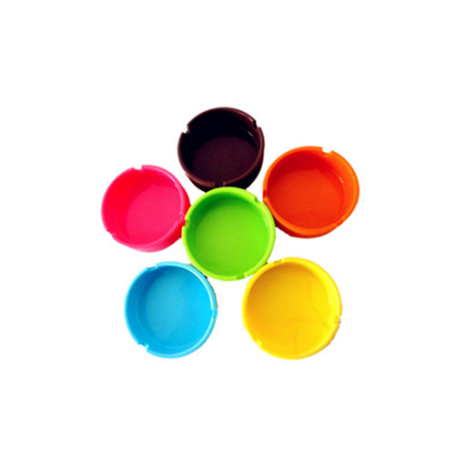 New style round shape silicone rubber ashtray