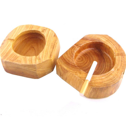 Innovate square shape wood cigarette ashtray