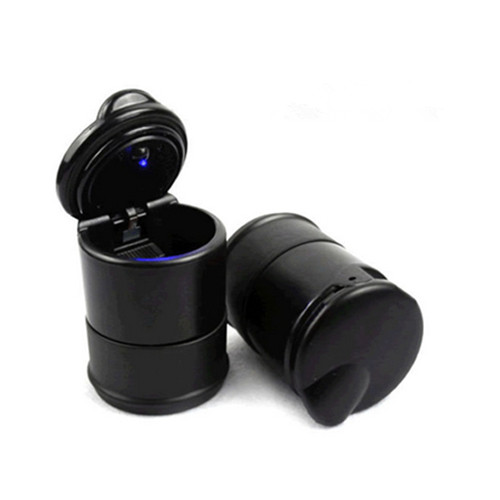Stainless steel led light car function ashtray