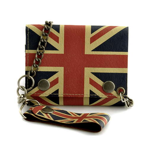 Customized Flag Print PU Short Lady Purse