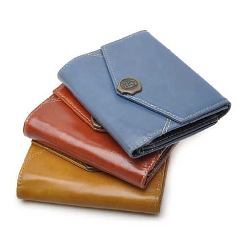 Customized Vintage PU Short Lady Purse
