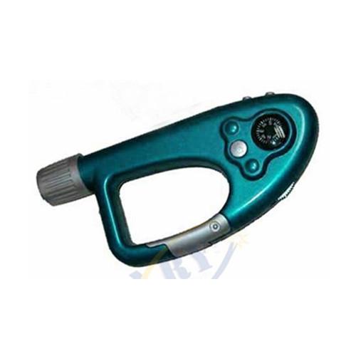With carabiner and compass function FM mini pocket radio