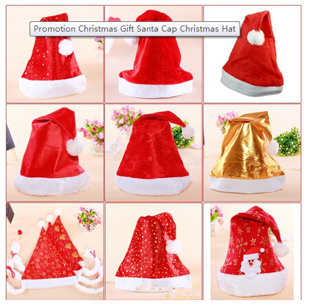 Promotional christmas gift santa cap christmas hat