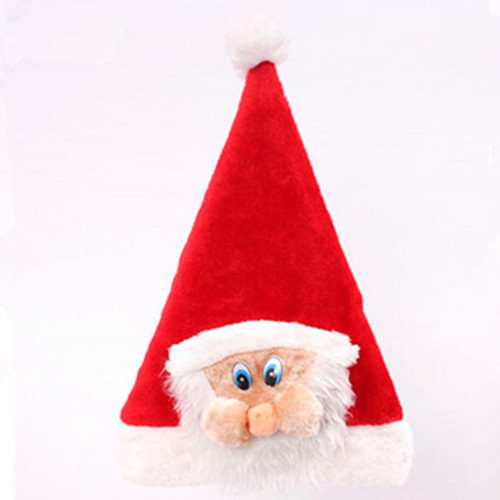 High quality 50g plush adult christmas hat
