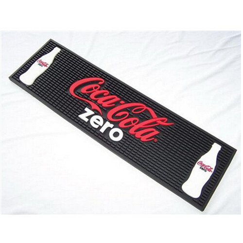 Emboss 3D logo soft pvc bar mat, christmas gifts for bar