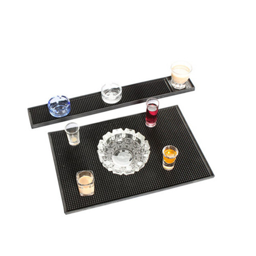 Promotional 3D embossed logo PVC Beer Spill Rail bar Mats