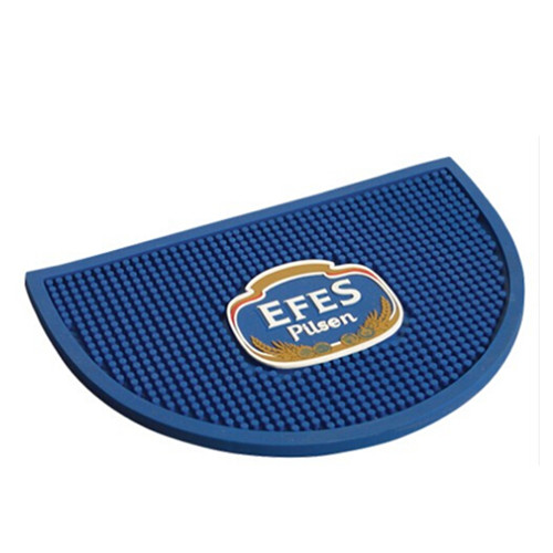 Fashional round shape emboss 3d or 2d logo pvc bar pad