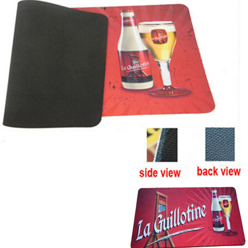 Customized logo printing waterproof rubber bar mat