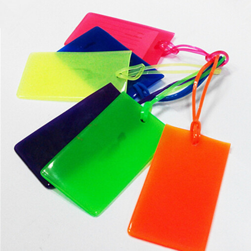 Promotional pvc soft transparent luggage tag