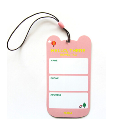 Promotional customized cartoon pvc luggage tag
