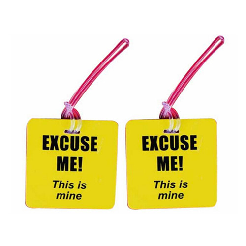 Promotional square shape pvc luggage tag
