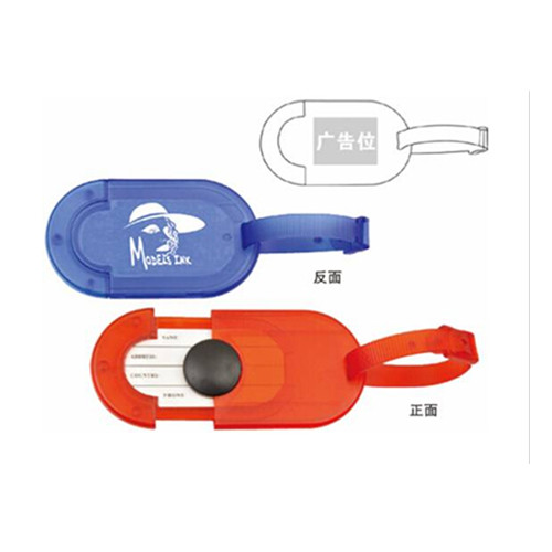 Promotional plastic ABS transparent sliding luggage tag
