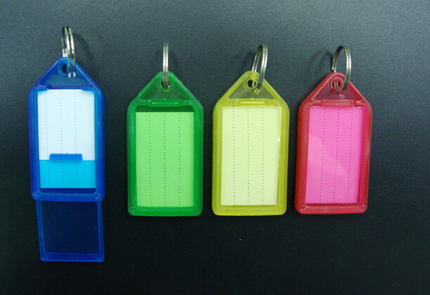 Promotional transparent color sliding luggage tag
