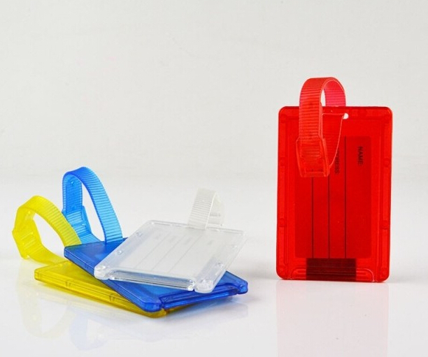 Promotional transparent travel luggage tag