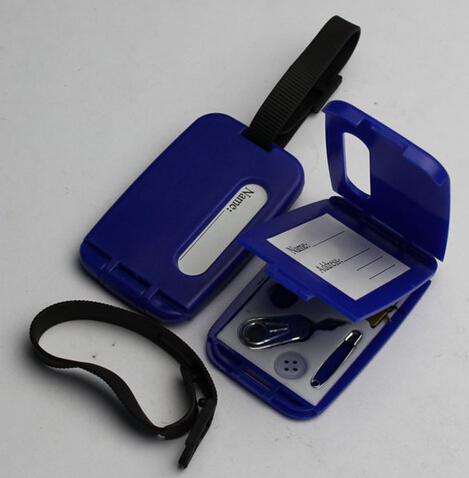 Rectangle shape with sewing kit travel luggage tag
