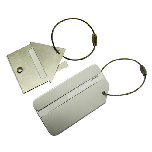 House shape and rectangle zinc alloy metal luggage tag