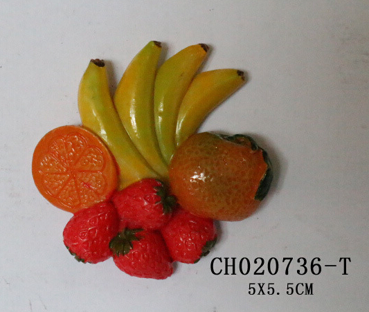Fashional 3D resin material fruit banana fridge magnet