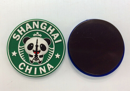 Customized round shape rubber fridge magnet