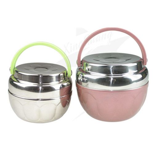 Apple shape stainless steel thermo lunch box, tinffin lunch box, food jar