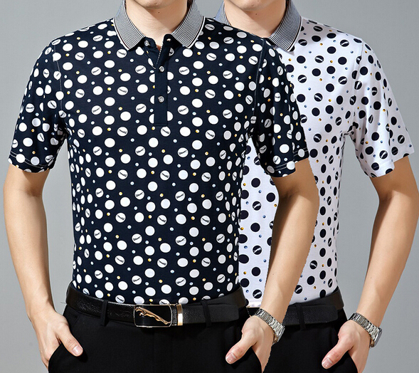 Fashional dot shape business man polo shirt