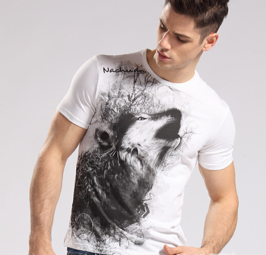 Cheap spendex cotton round neck shirt