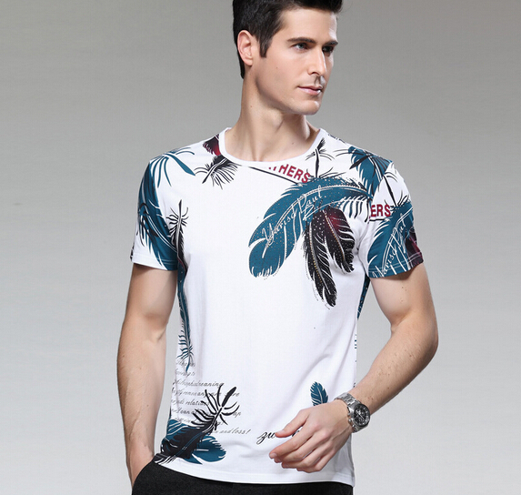 Customized prrinting logo cotton short sleeve round neck shirt