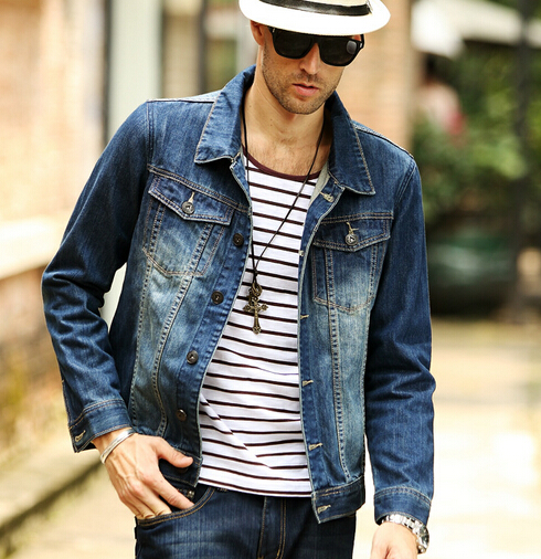 Cool cowboy denim material summer coat and jacket