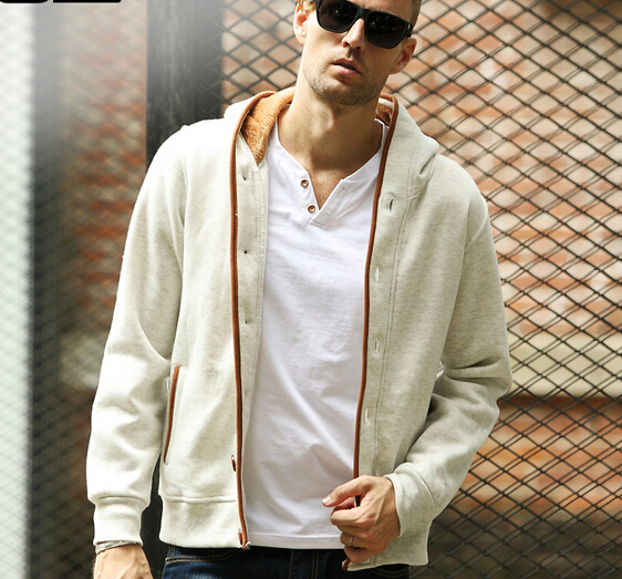 Wholesale fashion men hoodies cotton jacket, hoody coat