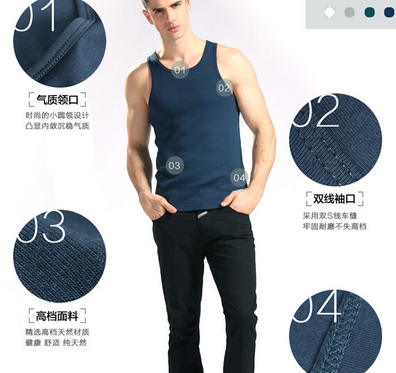 Wholesale different color man vest, woman or man tank top