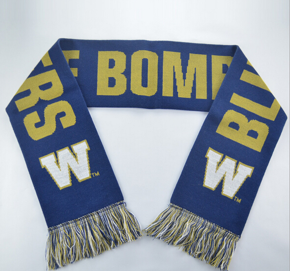 Promotional custom acrylic sport fan scarf for footbal and soccer