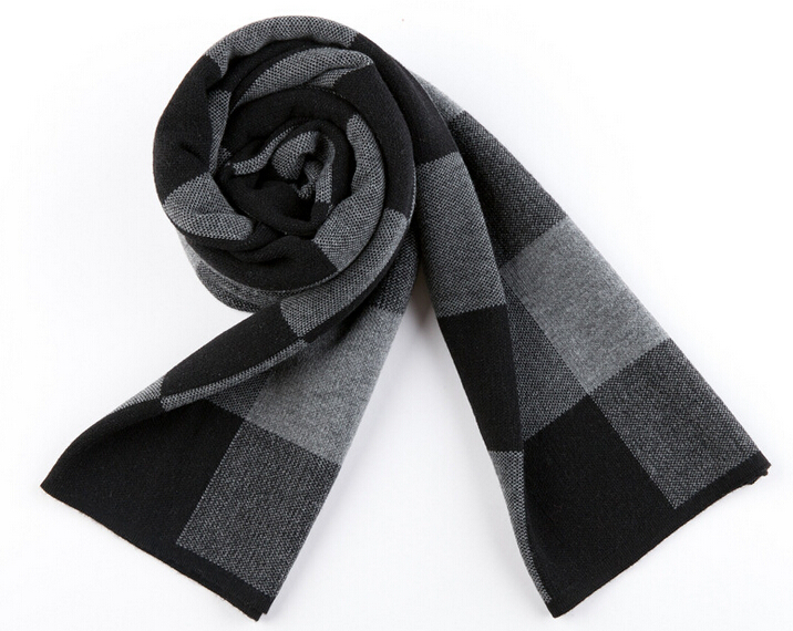 Promotional lattice shape knitting wool man scarf