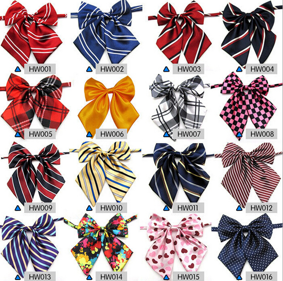 Girl student cravat necktie, bow tie  woman cravat