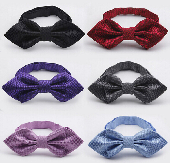 Wholesale plain polyester men bow tie