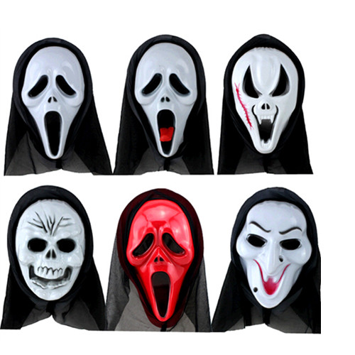 Halloween horror face mask, screaming props cos mask