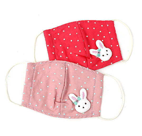 Promotional children cotton rabbit face mask