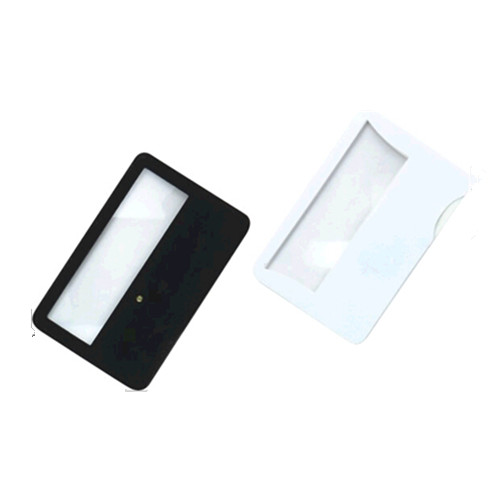Promotional led card shape magnifier