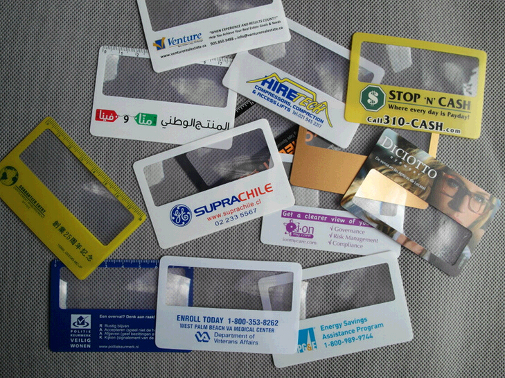 Wholesale plastic PVC card reader magnifier