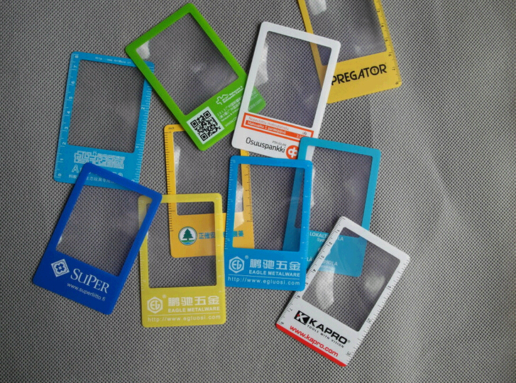 Wholesale Bookmark pvc magnifier, ruler pvc magnifier
