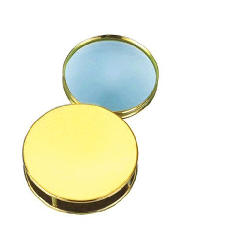 4x round shape mirror metal box magnifier