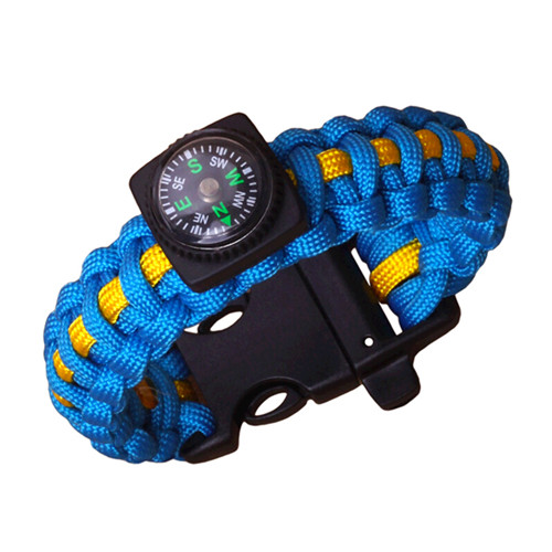 Survial bracelet clasp with compass, with rope compass